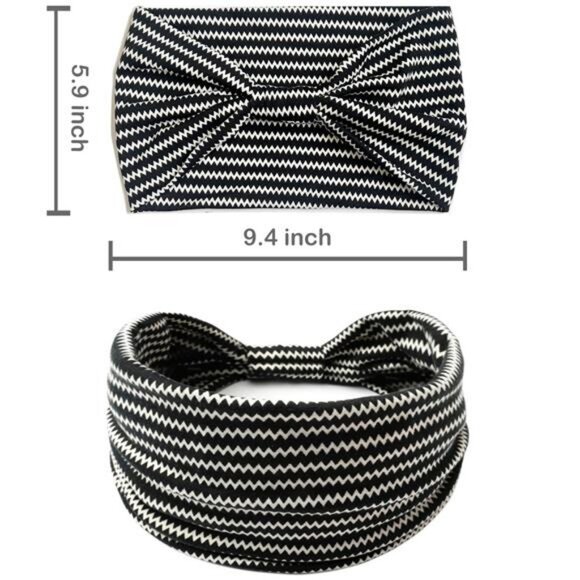 Wide Headbands for Women, Boho Knotted Head Wraps Turbans, Large - Picture 6 of 8